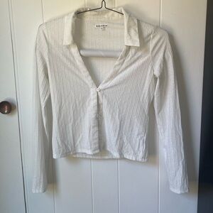 Reformation Collared Button-front Top